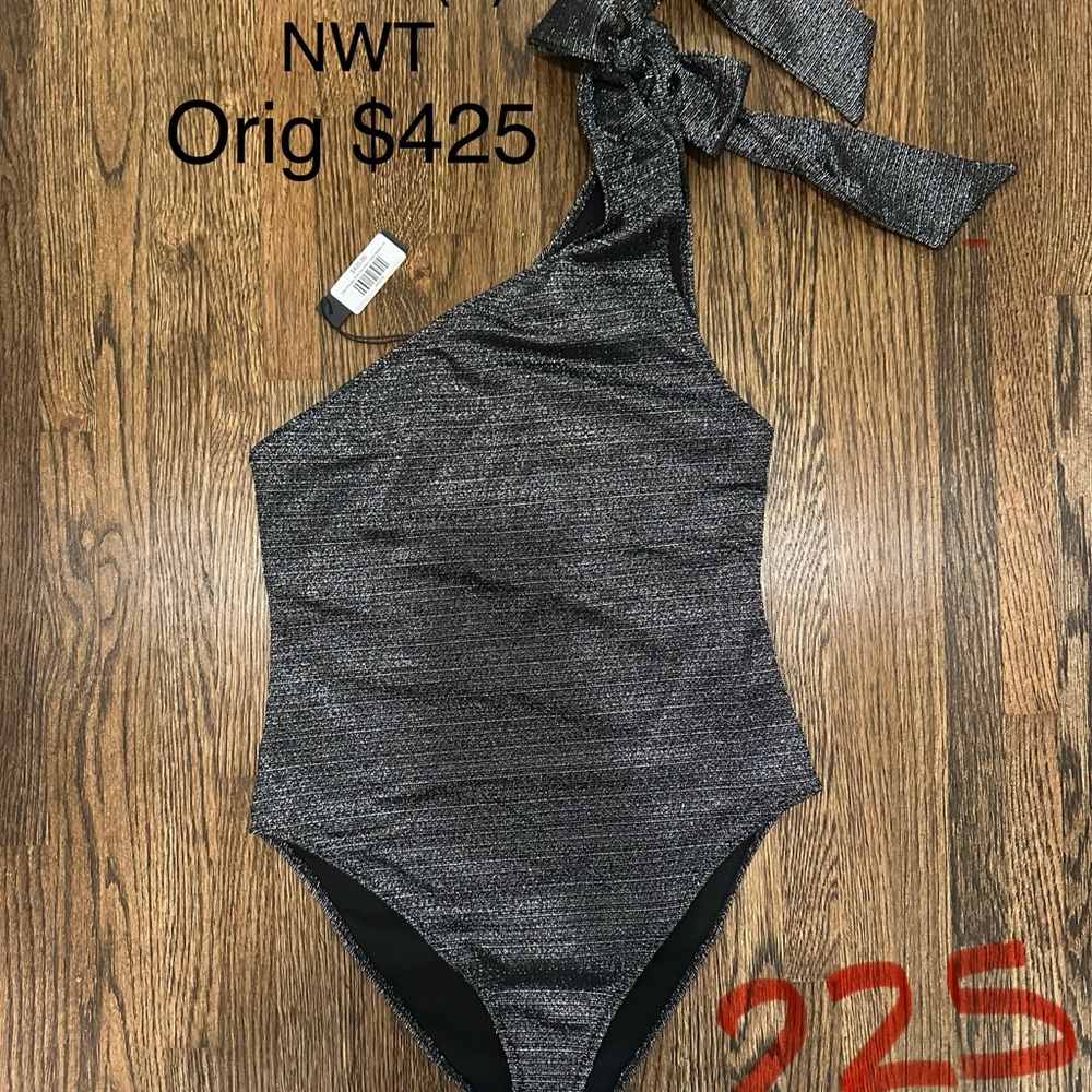Stylish Black One-Shoulder swim One Piece
